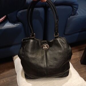 Coach Black Leather Handbag Purse No. F 23281